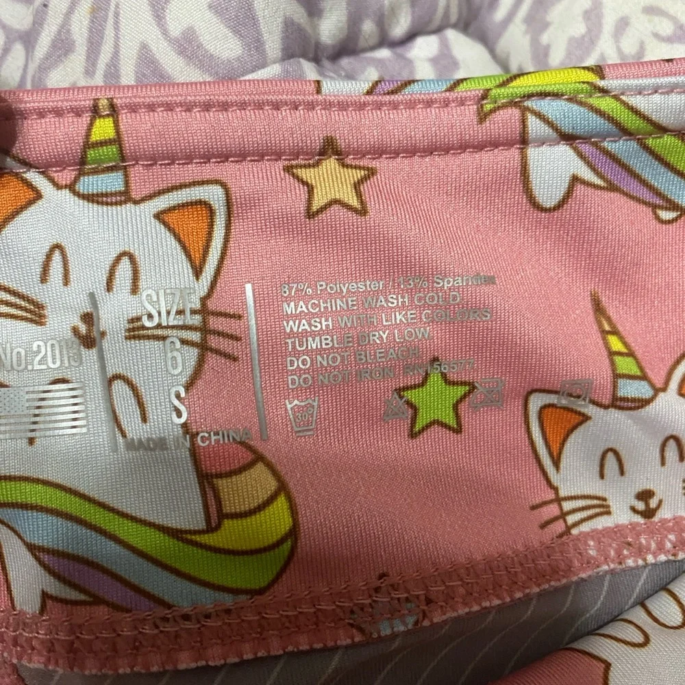 CUTE Pink Cat Print Athletic Shorts Size S - Picture 3 of 6